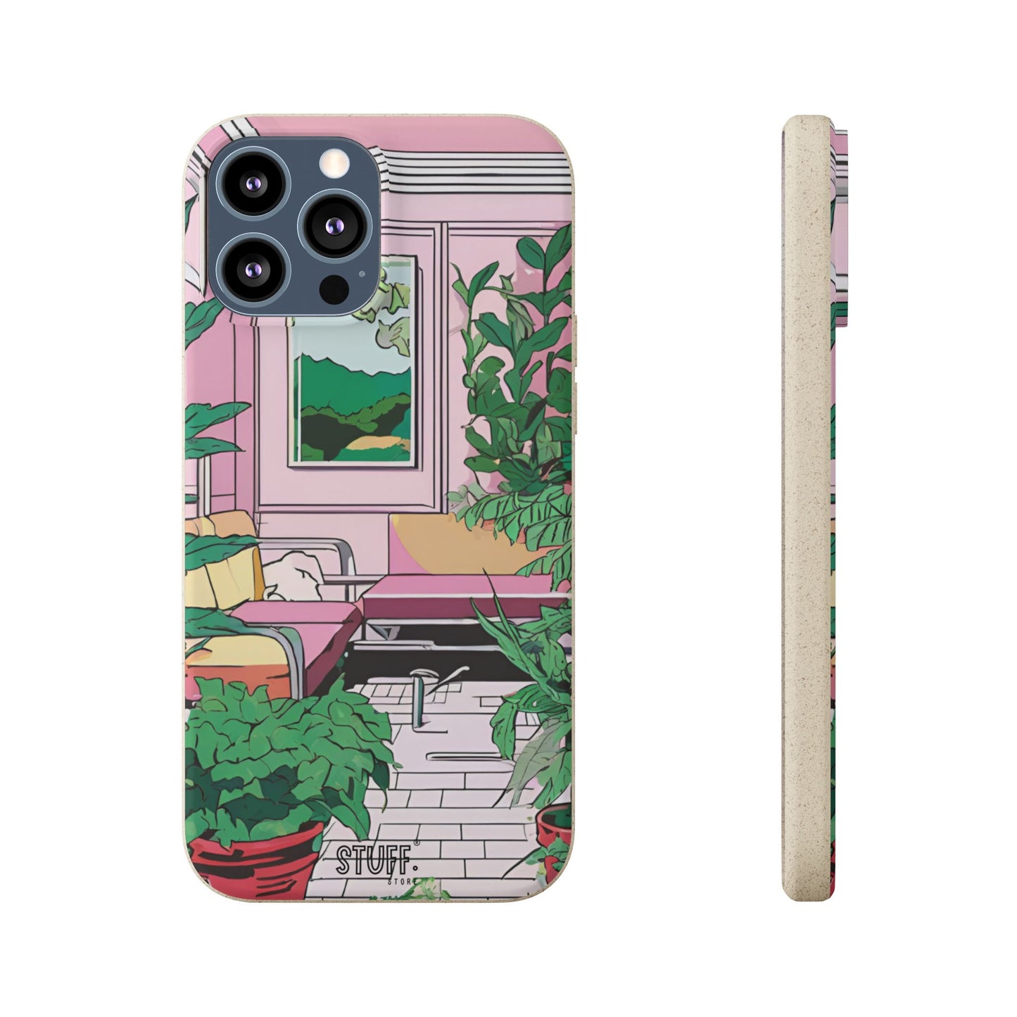 Plant Pop Case | Coque biodégradable en bambou et bioplastique avec design coloré | Parfait pour les amoureux des plantes - Avec emballage cadeau