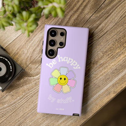 Be Happy Case | Coque résistante double protection avec Design Fleur Colorée
