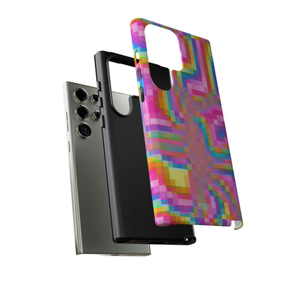 Pixel Case | Coque résistante double protection anti-choc - Motif pixels colorés