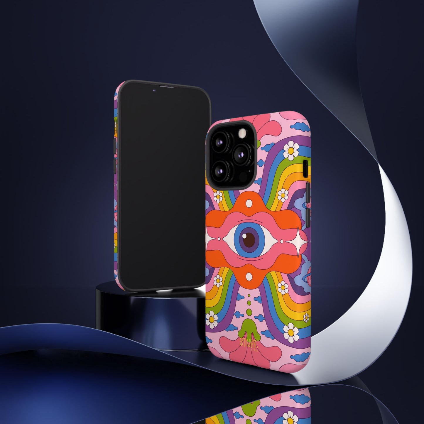 Psych Case | Coque résistante double protection avec Design Psychédélique coloré
