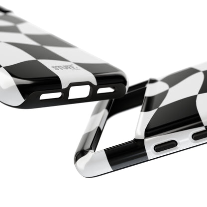 Checkers Case | Coque résistante double protection et Design en Damier déformé