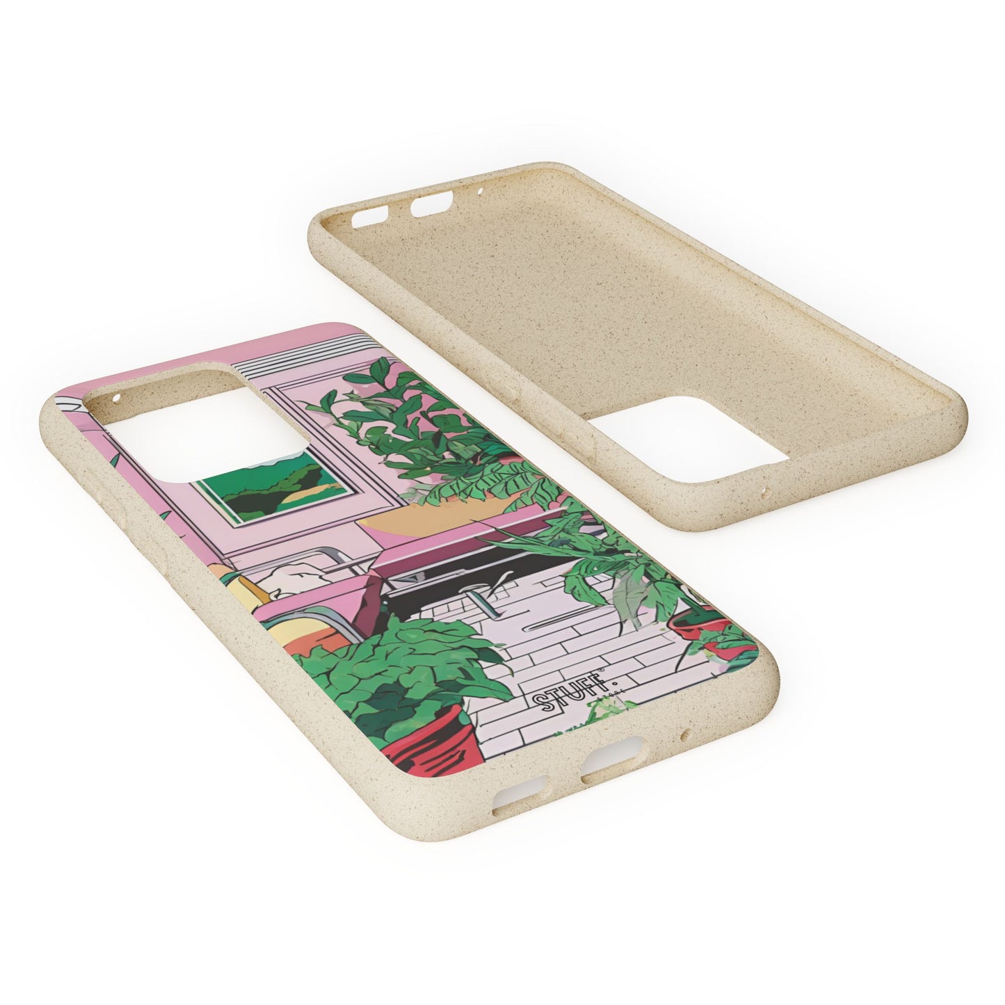 Plant Pop Case | Coque biodégradable en bambou et bioplastique avec design coloré | Parfait pour les amoureux des plantes - Avec emballage cadeau