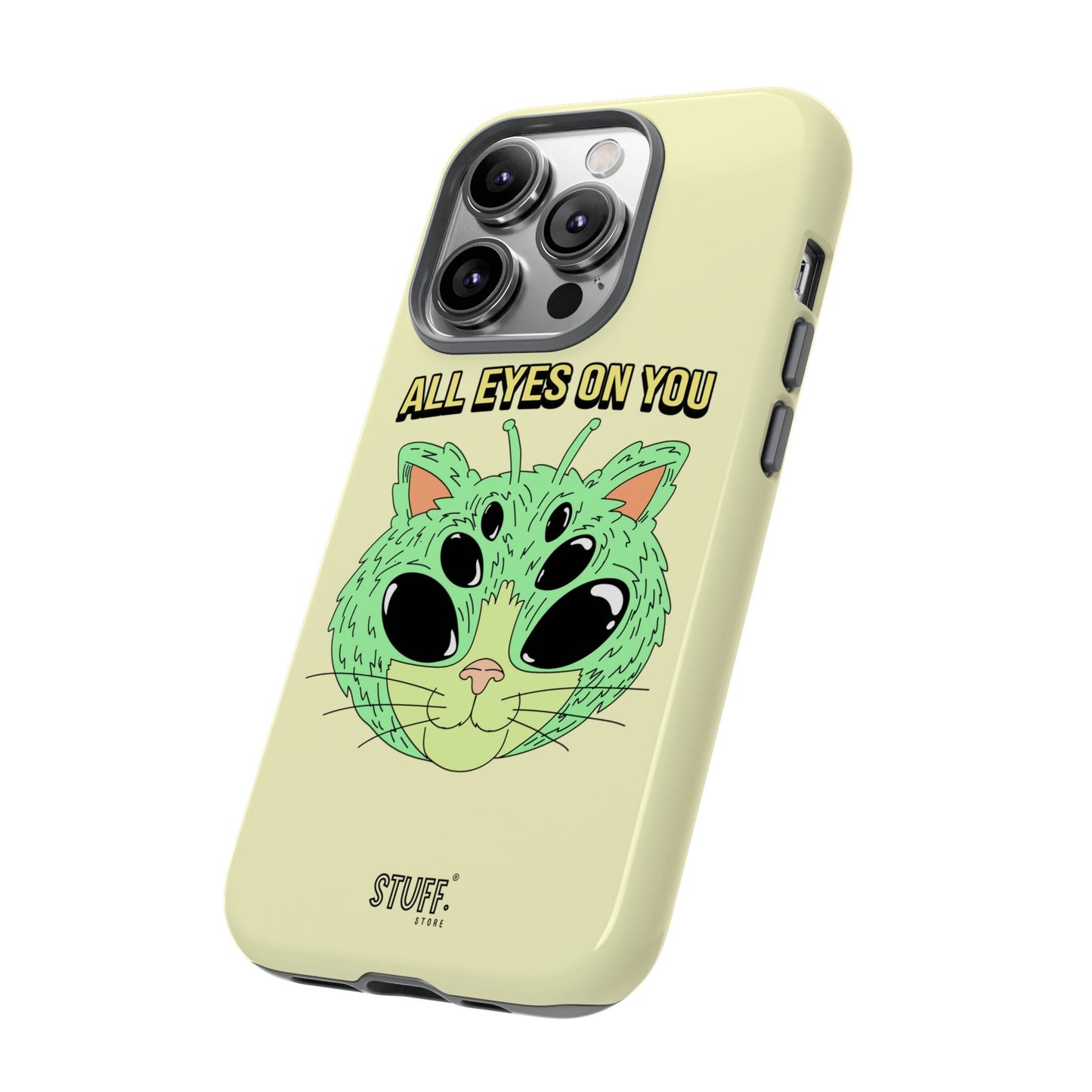 All Eyes on You Case | Coque résistante double protection avec Design Alien drôle