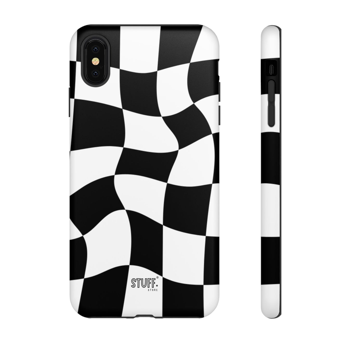 Checkers Case | Coque résistante double protection et Design en Damier déformé