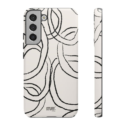 Doodly Case | Coque résistante double protection avec Design Gribouillis Minimaliste