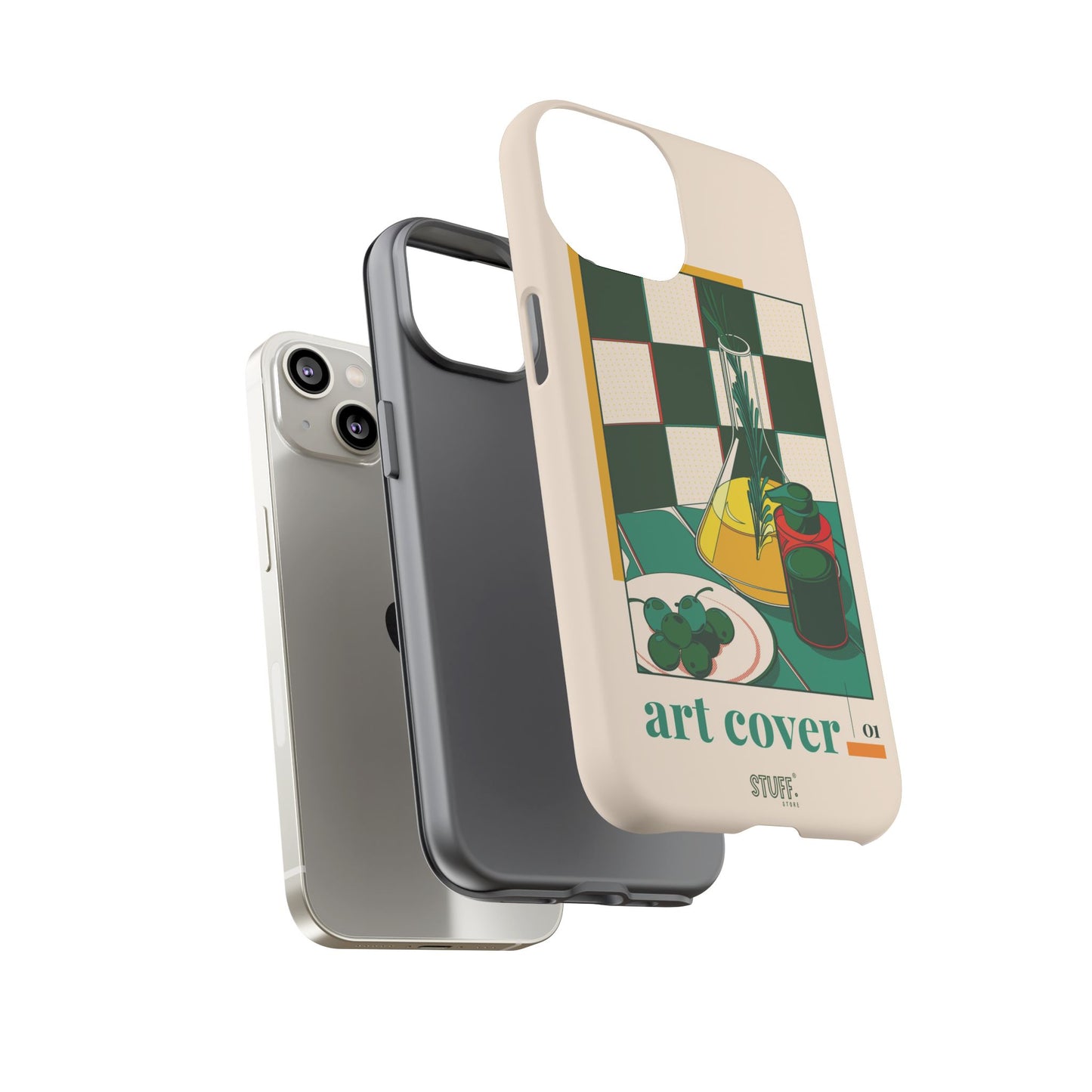 Olio d'Amore Case | Coque résistante double protection avec Design artistique Rétro