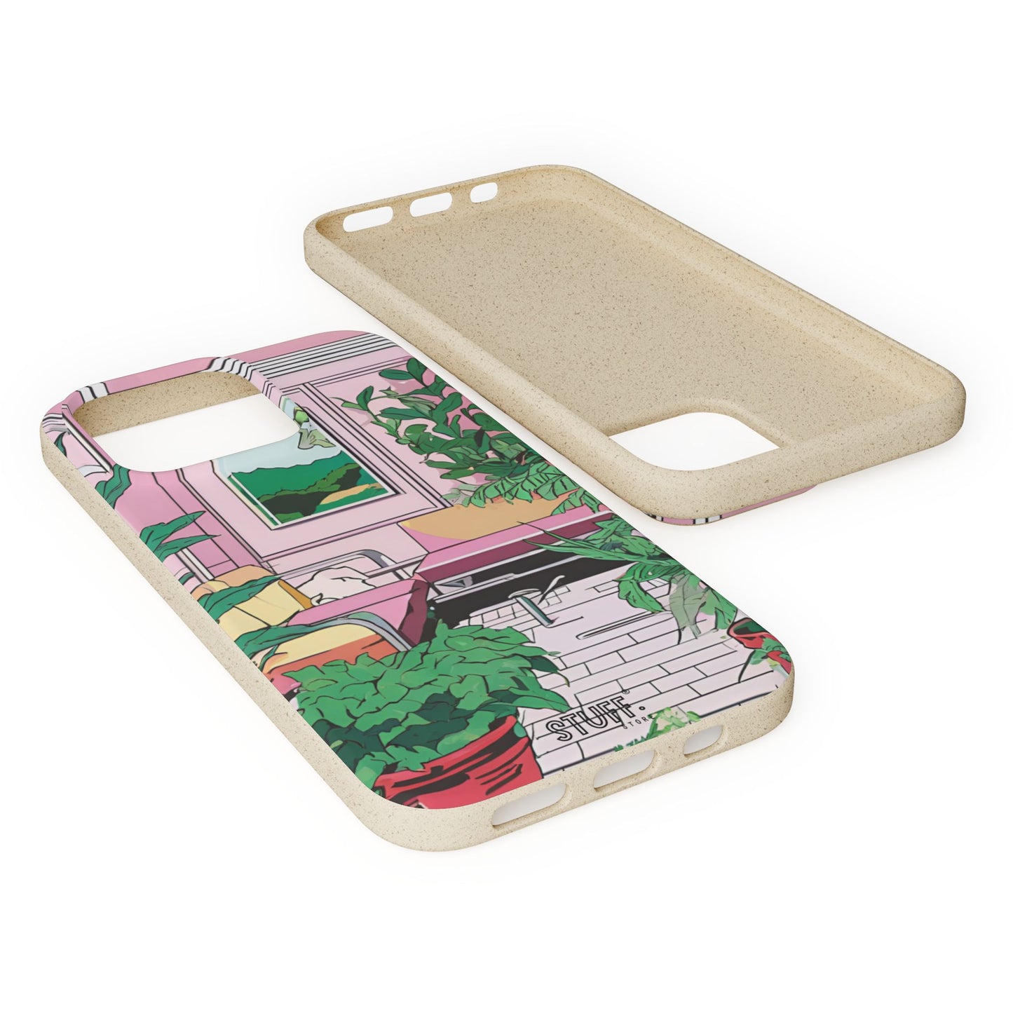 Plant Pop Case | Coque biodégradable en bambou et bioplastique avec design coloré | Parfait pour les amoureux des plantes - Avec emballage cadeau