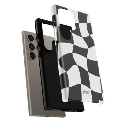 Checkers Case | Coque résistante double protection et Design en Damier déformé