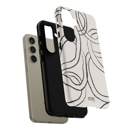 Doodly Case | Coque résistante double protection avec Design Gribouillis Minimaliste