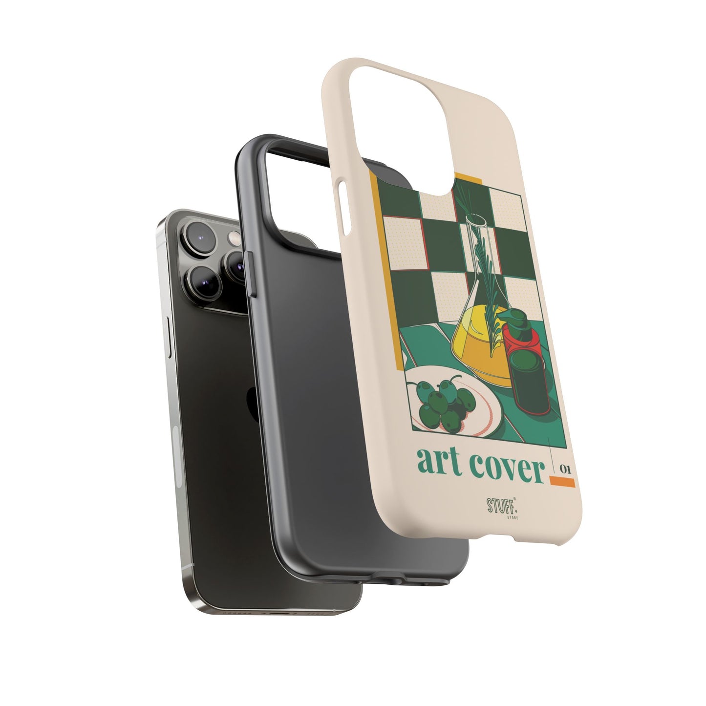 Olio d'Amore Case | Coque résistante double protection avec Design artistique Rétro