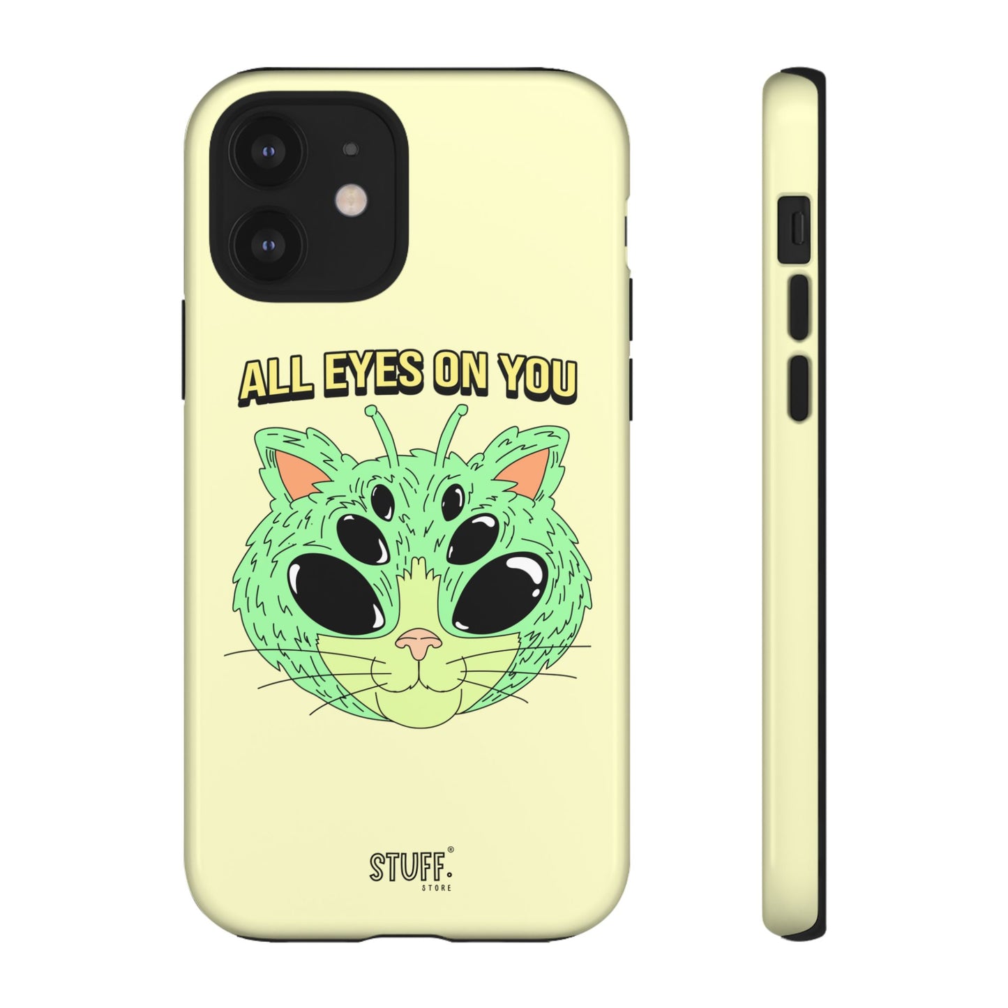 All Eyes on You Case | Coque résistante double protection avec Design Alien drôle