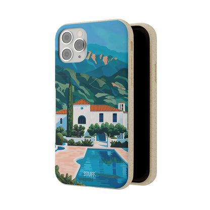 Summer Villa Case | Eco-Friendly Bamboo and Bioplastic Case with Summer Design - Available with Gift Packaging