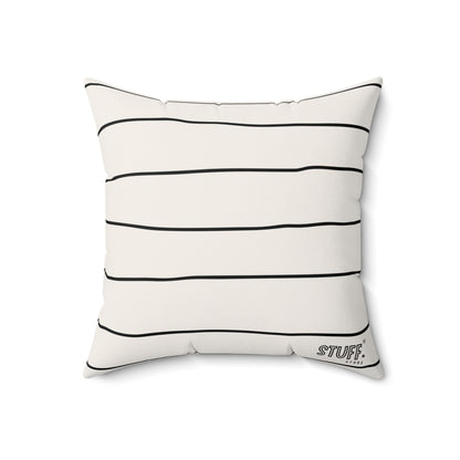 Coussin carré décoratif avec Design Ligné Minimaliste