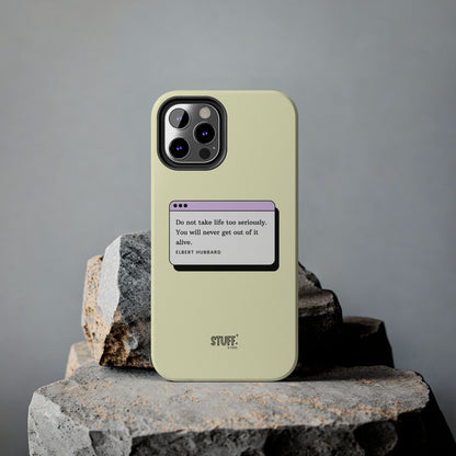 Window Case | Coque résistante à double protection avec citation – Design minimal & message puissant