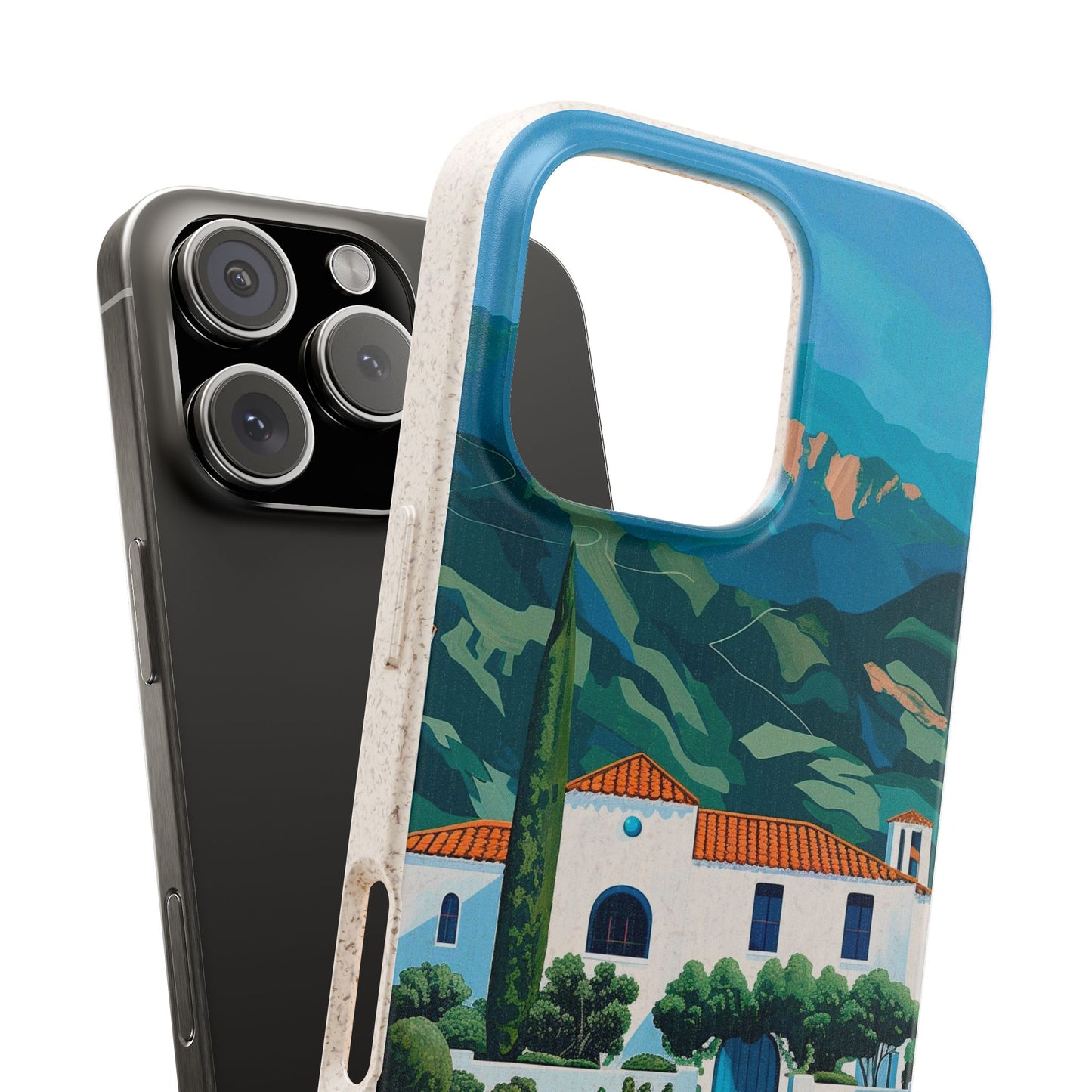 Summer Villa Case | Eco-Friendly Bamboo and Bioplastic Case with Summer Design - Available with Gift Packaging