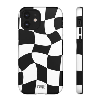 Checkers Case | Coque résistante double protection et Design en Damier déformé