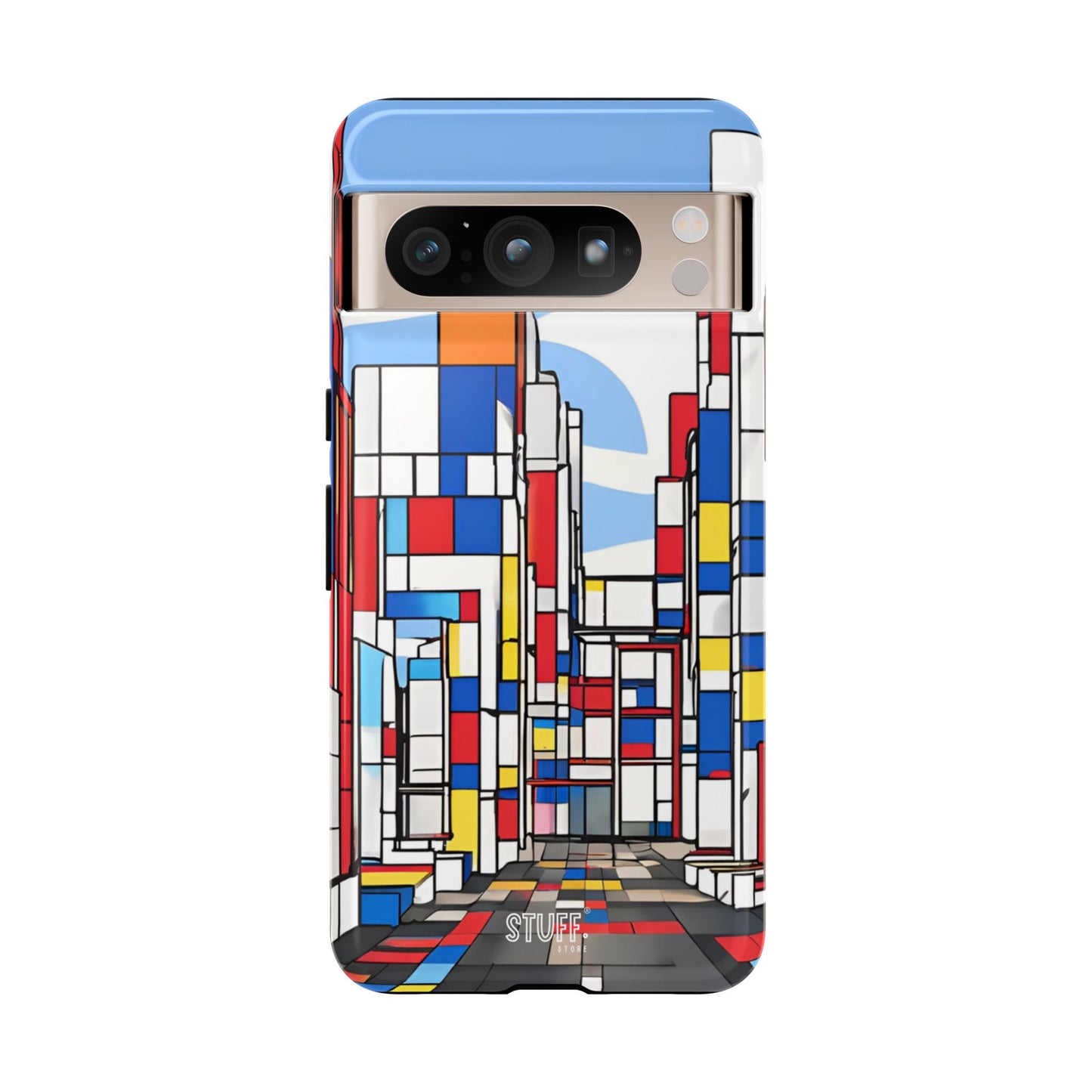 Square City | Coque résistante double protection - inspiration Mondrian