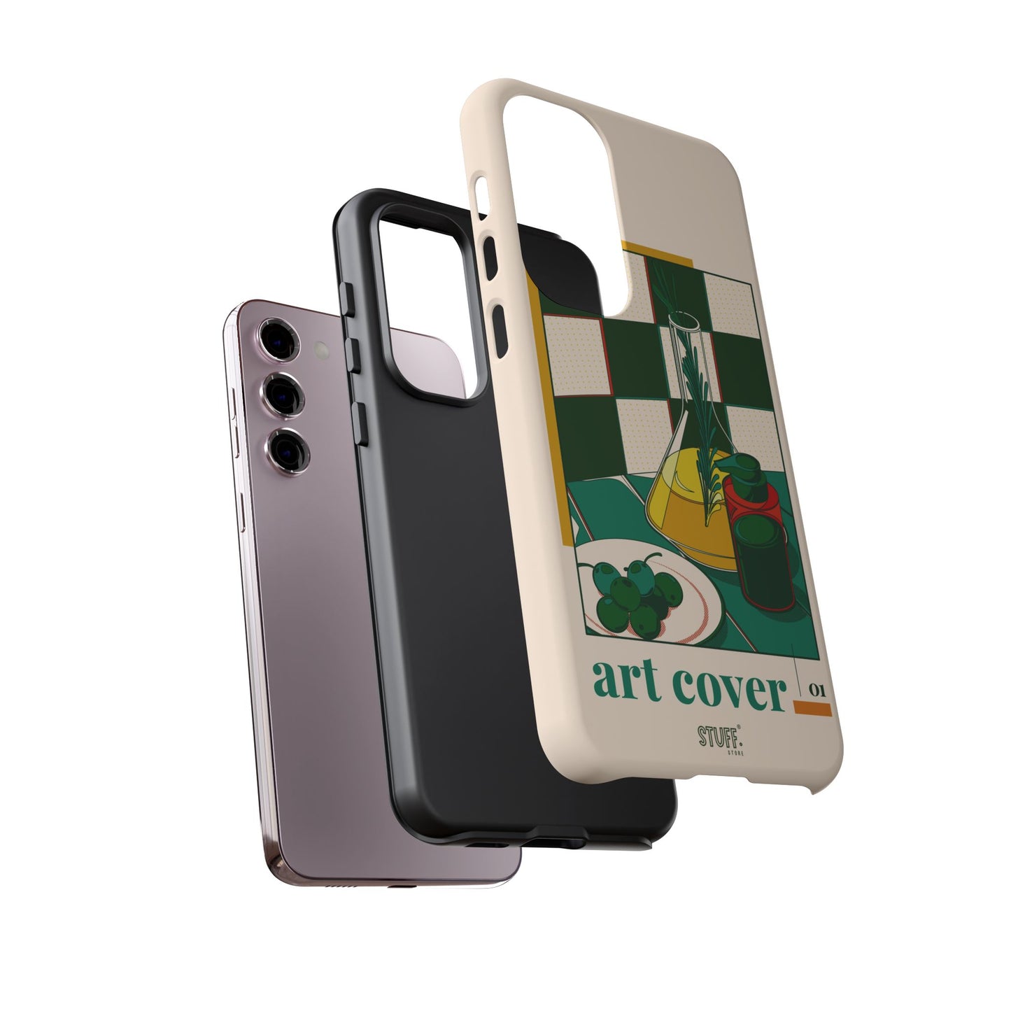 Olio d'Amore Case | Coque résistante double protection avec Design artistique Rétro