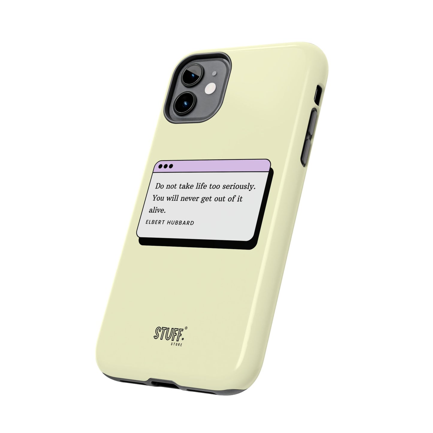 Window Case | Coque résistante à double protection avec citation – Design minimal & message puissant