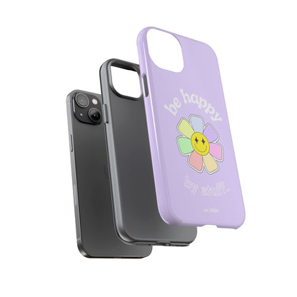 Be Happy Case | Coque résistante double protection avec Design Fleur Colorée