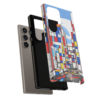 Square City | Coque résistante double protection - inspiration Mondrian