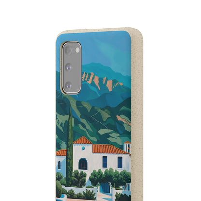 Summer Villa Case | Eco-Friendly Bamboo and Bioplastic Case with Summer Design - Available with Gift Packaging