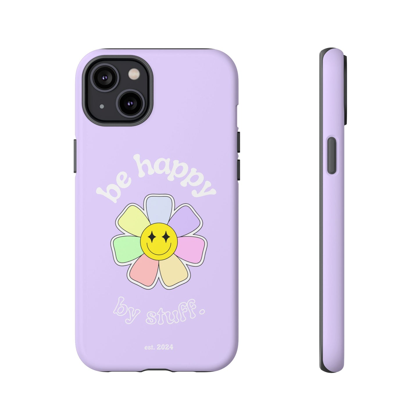 Be Happy Case | Coque résistante double protection avec Design Fleur Colorée