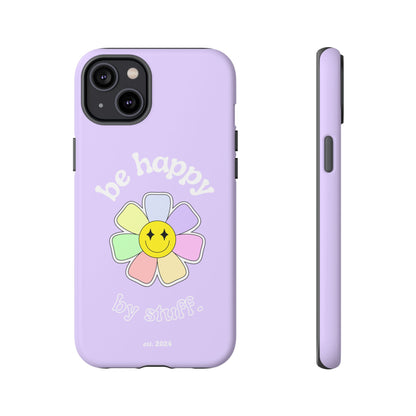 Be Happy Case | Coque résistante double protection avec Design Fleur Colorée