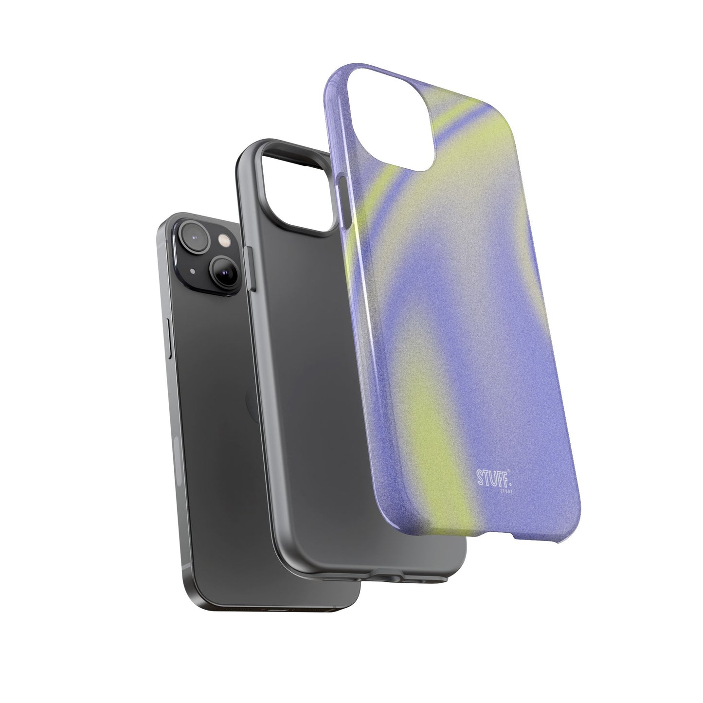 Vibrant Case | Coque résistante double protection anti-choc - Violet & Jaune