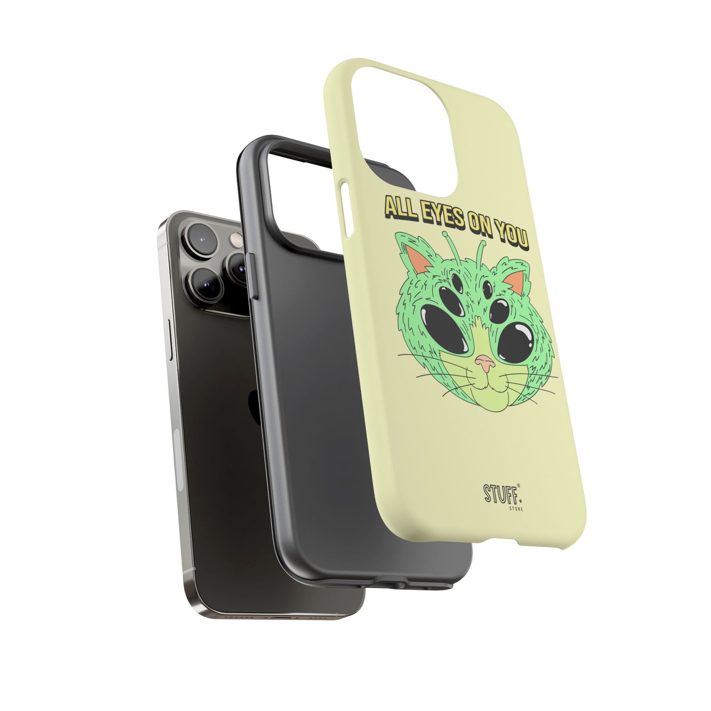All Eyes on You Case | Coque résistante double protection avec Design Alien drôle