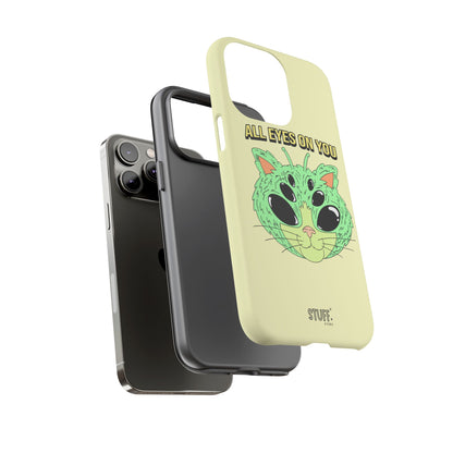 All Eyes on You Case | Coque résistante double protection avec Design Alien drôle