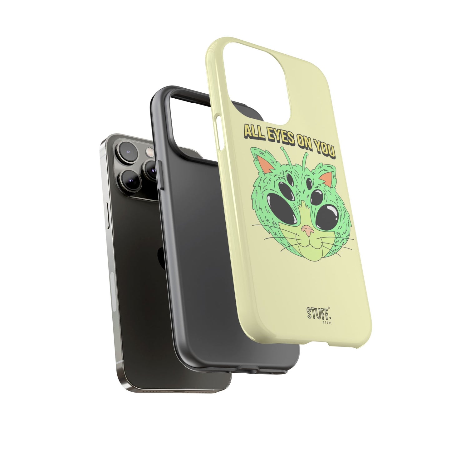 All Eyes on You Case | Coque résistante double protection avec Design Alien drôle