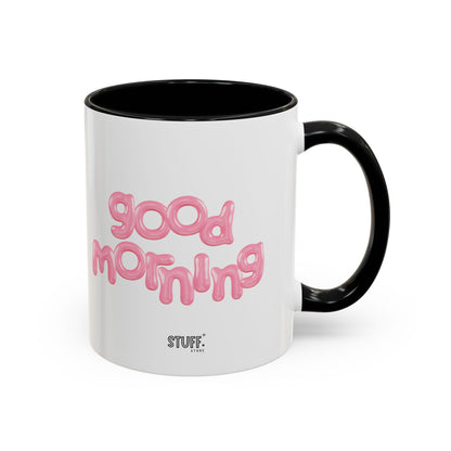 Balloon Cup | Two-tone ceramic mug with "balloon" lettering - 330ml