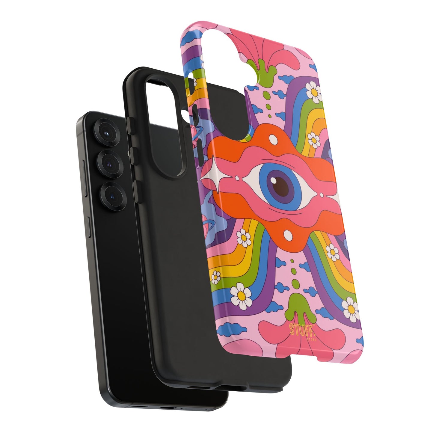 Psych Case | Coque résistante double protection avec Design Psychédélique coloré