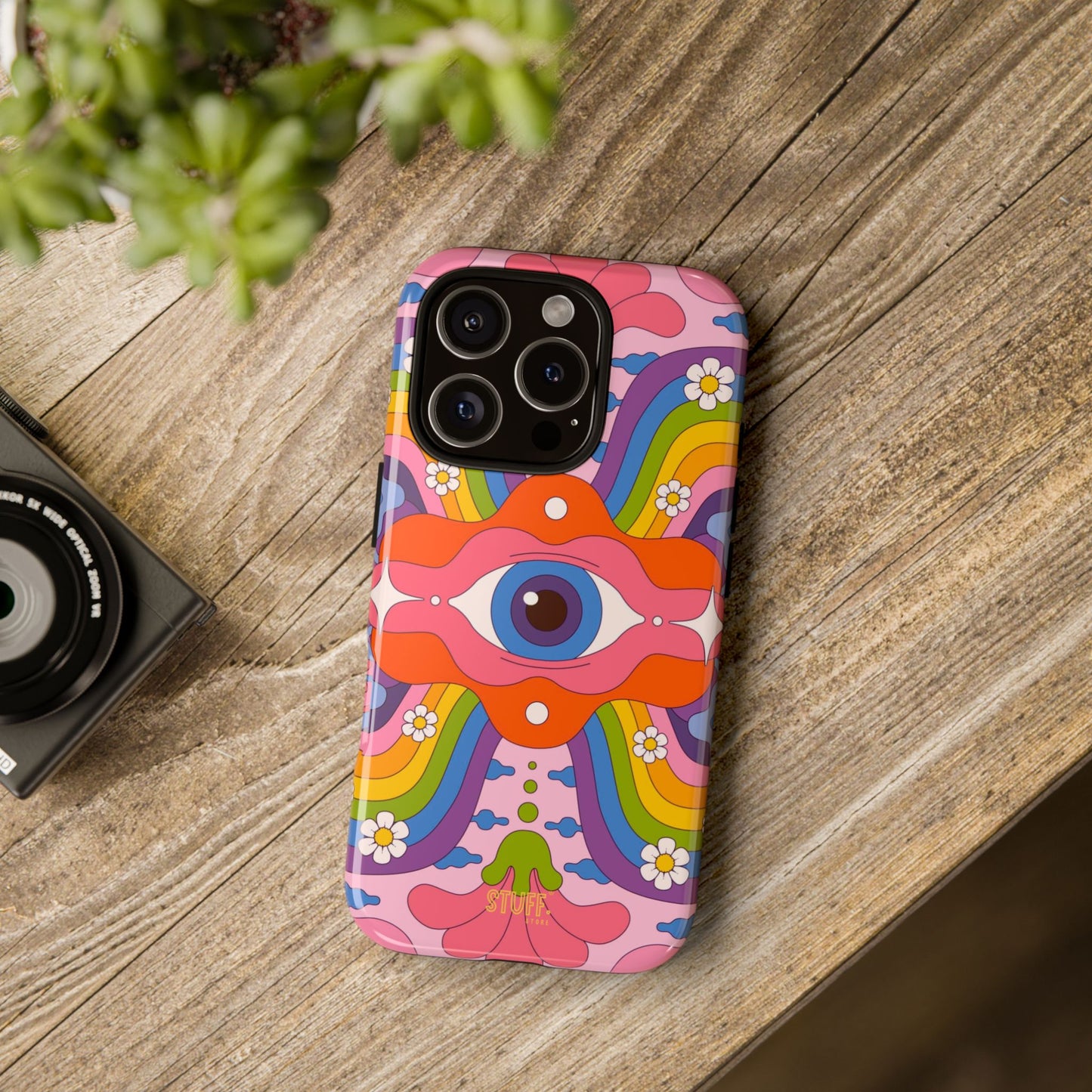 Psych Case | Coque résistante double protection avec Design Psychédélique coloré