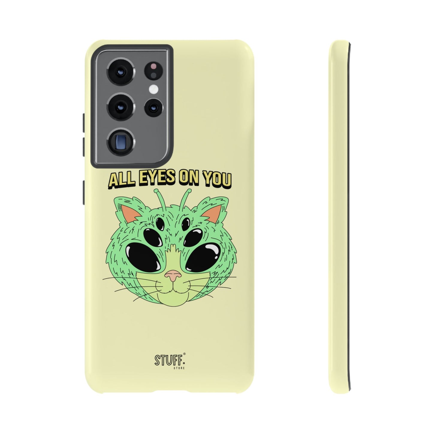 All Eyes on You Case | Coque résistante double protection avec Design Alien drôle