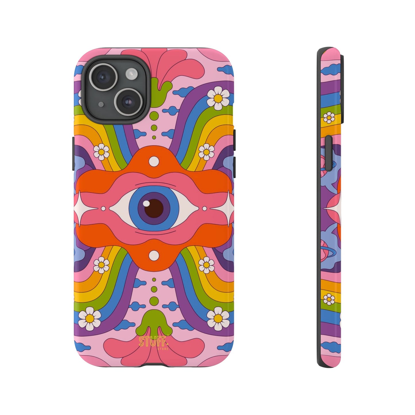 Psych Case | Coque résistante double protection avec Design Psychédélique coloré