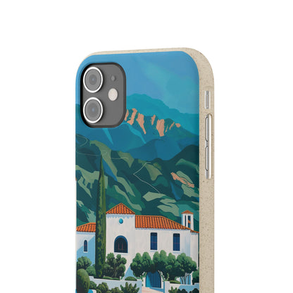 Summer Villa Case | Eco-Friendly Bamboo and Bioplastic Case with Summer Design - Available with Gift Packaging