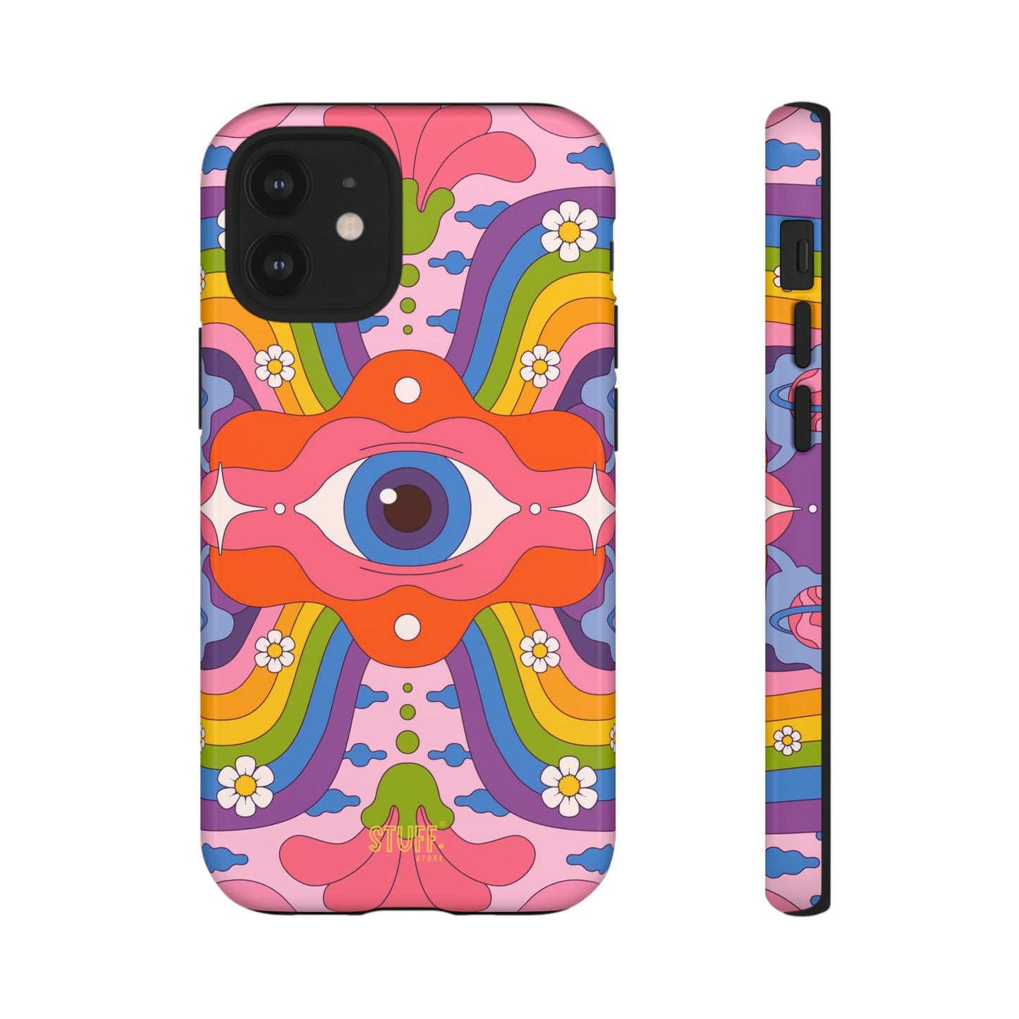 Psych Case | Coque résistante double protection avec Design Psychédélique coloré