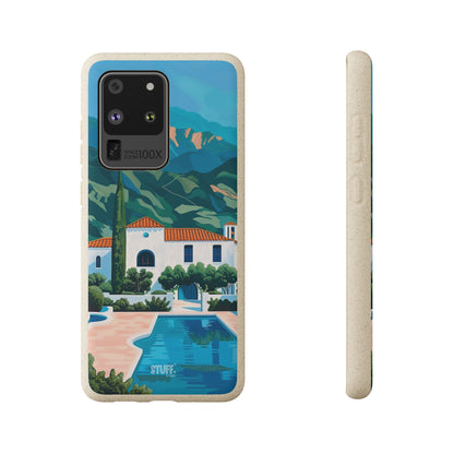 Summer Villa Case | Eco-Friendly Bamboo and Bioplastic Case with Summer Design - Available with Gift Packaging