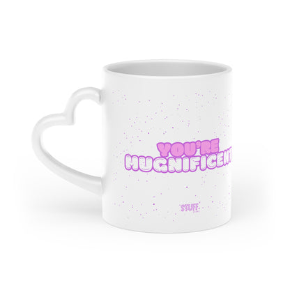 eres una taza con forma de corazón