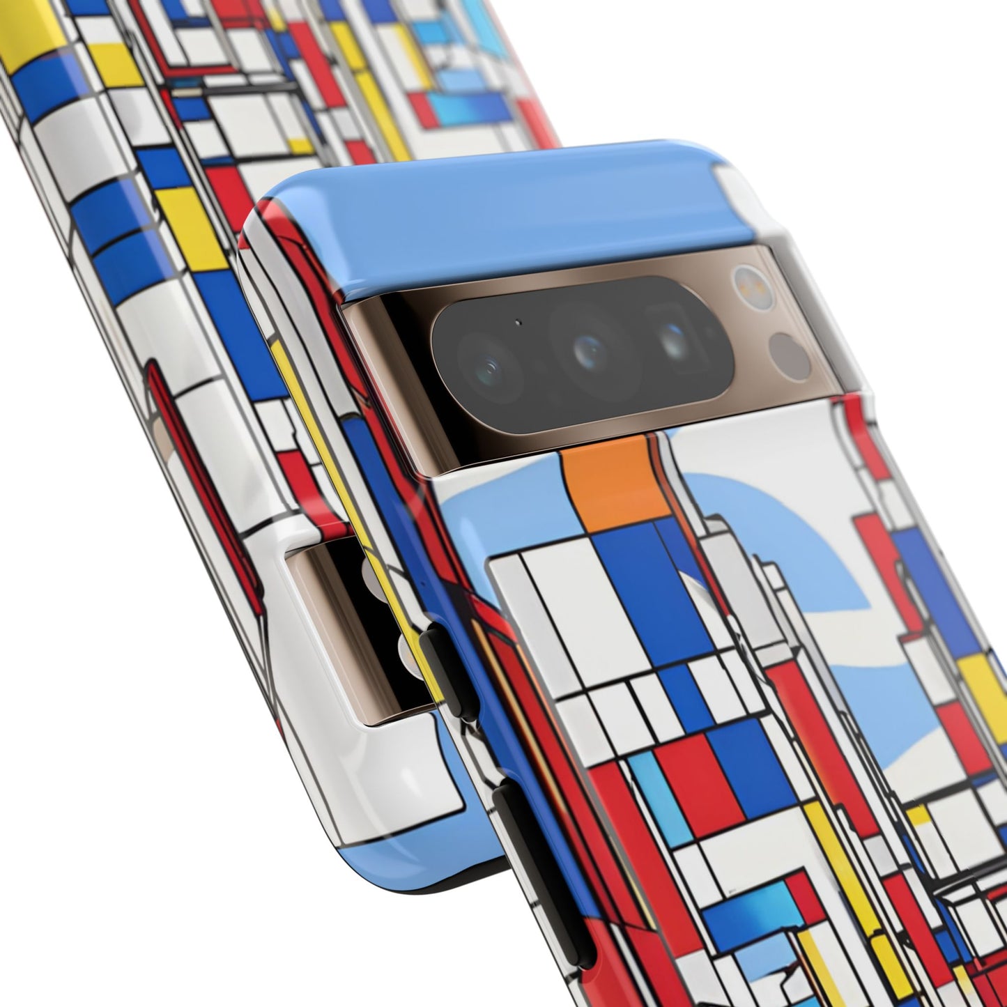 Square City | Coque résistante double protection - inspiration Mondrian
