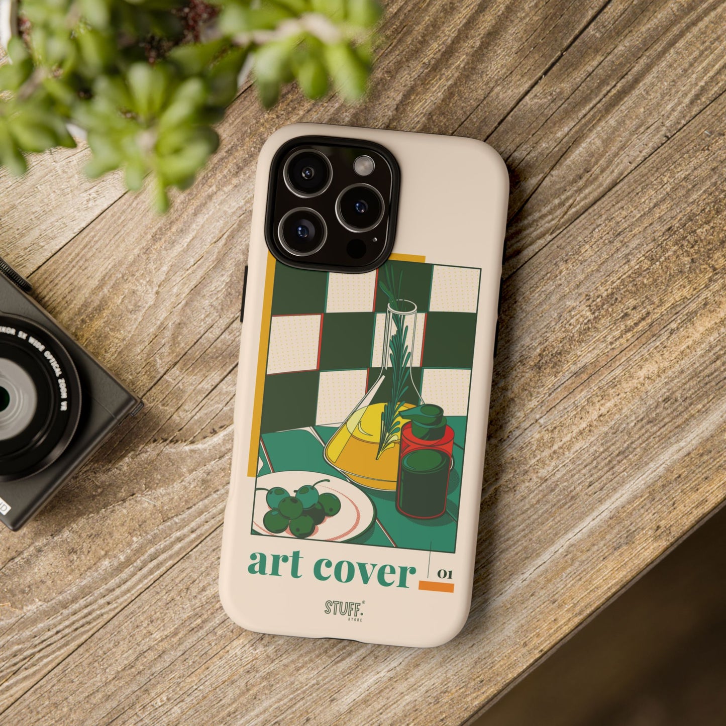 Olio d'Amore Case | Coque résistante double protection avec Design artistique Rétro