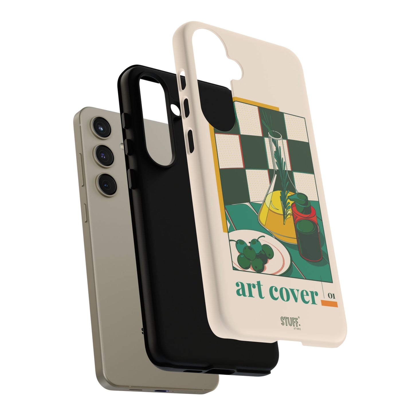 Olio d'Amore Case | Coque résistante double protection avec Design artistique Rétro
