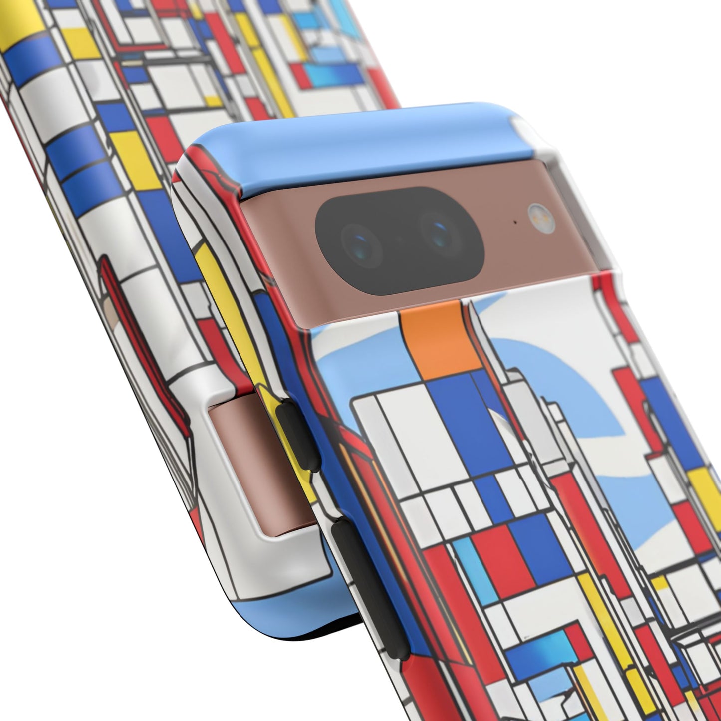 Square City | Coque résistante double protection - inspiration Mondrian