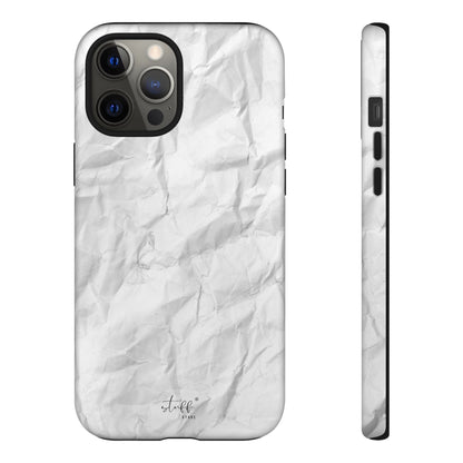 Crinkled Case | Coque résistante double protection anti-choc Effet Papier Froissé Mat