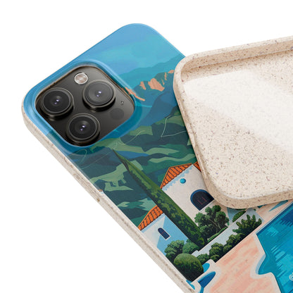 Summer Villa Case | Eco-Friendly Bamboo and Bioplastic Case with Summer Design - Available with Gift Packaging