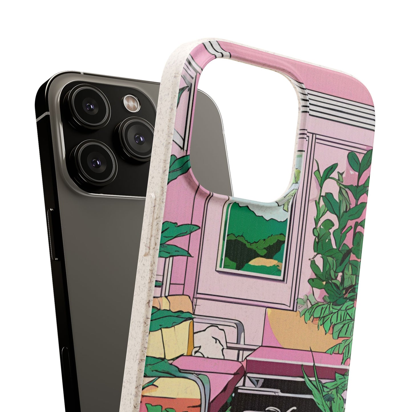 Plant Pop Case | Coque biodégradable en bambou et bioplastique avec design coloré | Parfait pour les amoureux des plantes - Avec emballage cadeau