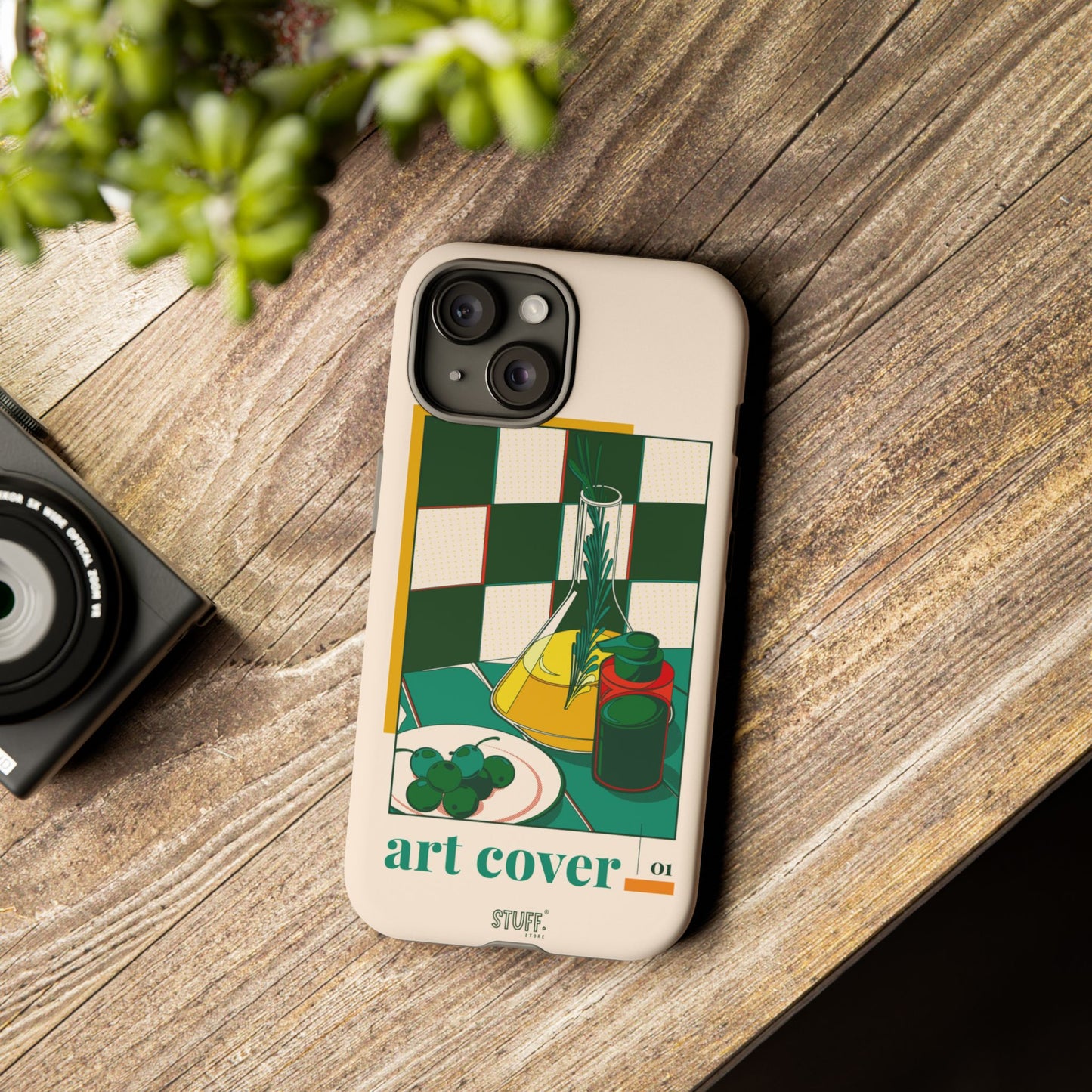 Olio d'Amore Case | Coque résistante double protection avec Design artistique Rétro