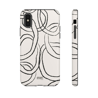 Doodly Case | Coque résistante double protection avec Design Gribouillis Minimaliste